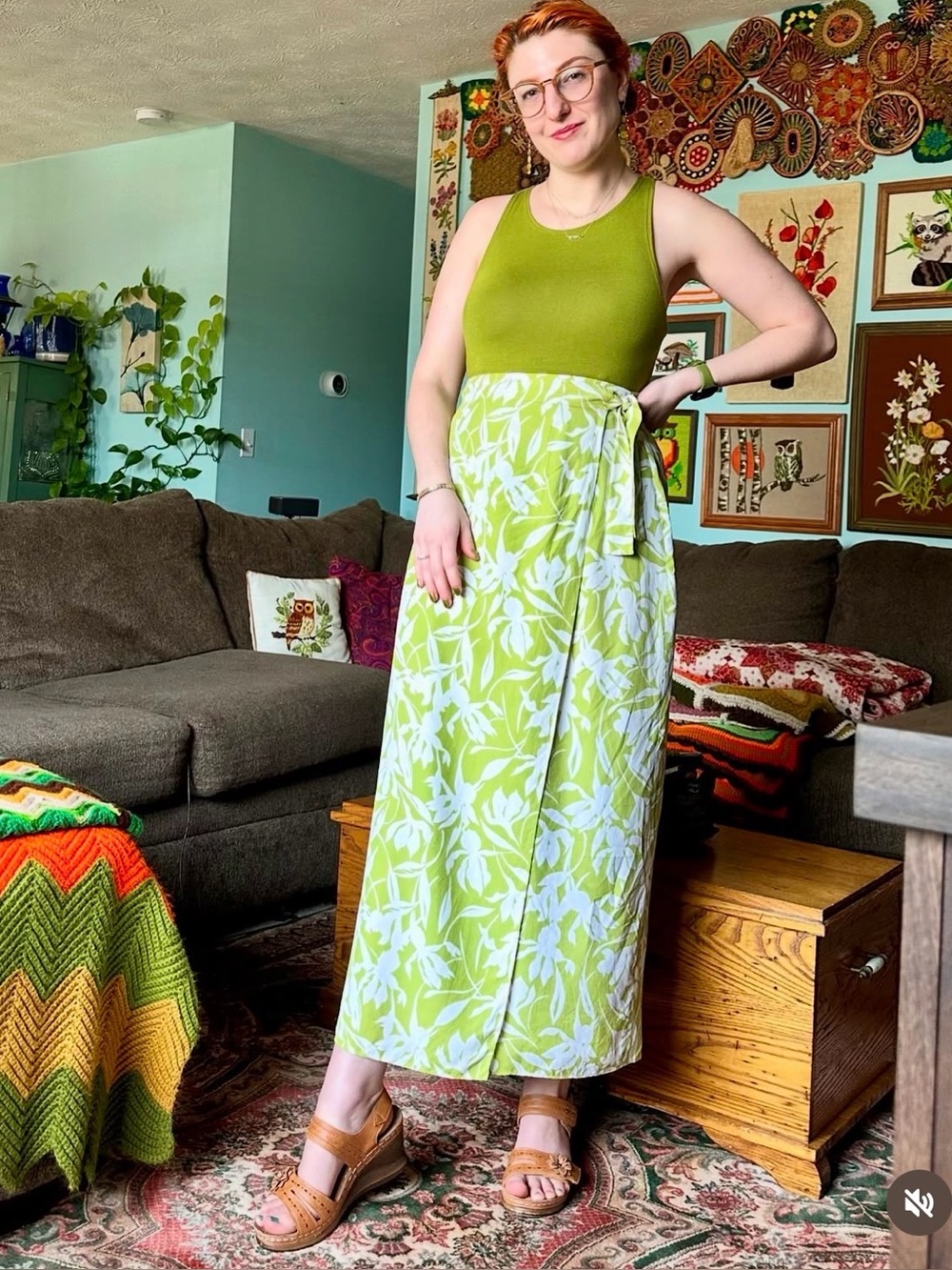 Finity vintage silk wrap skirt